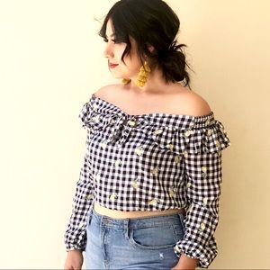 Off-Shoulder Lemon Top